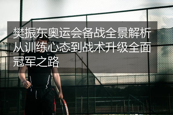樊振东奥运会备战全景解析从训练心态到战术升级全面冠军之路